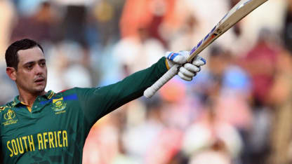 Belligerent de Kock ton sets up South Africa for huge score | CWC23