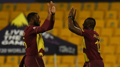 Acrobatic Andre Russell takes stunning caught and bowled