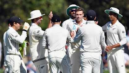 Tim Southee was the most successful bowler on the first day, picking up 5/60
