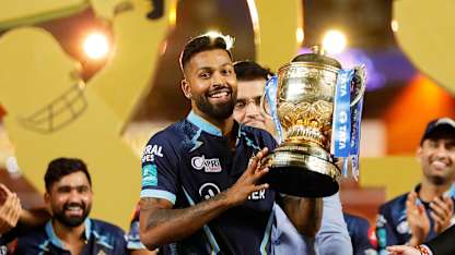 hardik with trophy