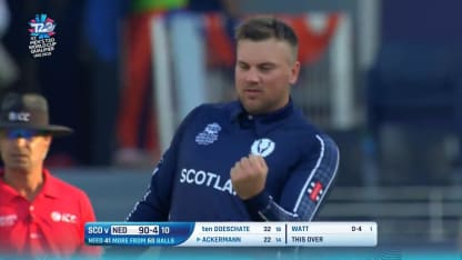 T20WCQ: SCO v NED – Highlights of Mark Watt's 3/18