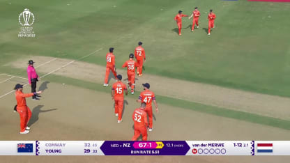 Devon Conway - Wicket - New Zealand vs Netherlands