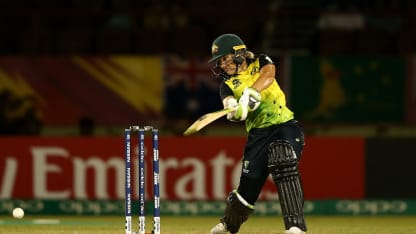 Alyssa Healy of Australia bats during the ICC Women's World T20 2018 match between Australia and New Zealand at Guyana National Stadium on November 13, 2018 in Providence, Guyana.