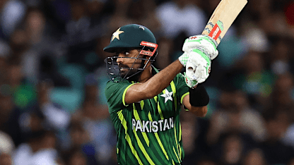 Babar Azam of Pakistan bats during the ICC Men's T20 World Cup Semi Final match between New Zealand and Pakistan 1920x1080