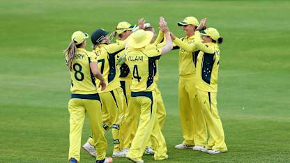 Australia Women celebrating
