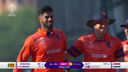 Kusal Mendis - Wicket - Netherlands vs Sri Lanka