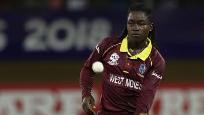 Deandra Dottin of the Windies during match 3, Windies Women v Bangladesh Women on November 9, 2018 in Providence, Guyana.