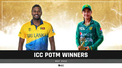 Angelo Mathews and Tuba Hassan crowned ICC Players of the Month for May