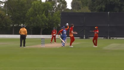 Namibia's captain Louwrens c&b for 16