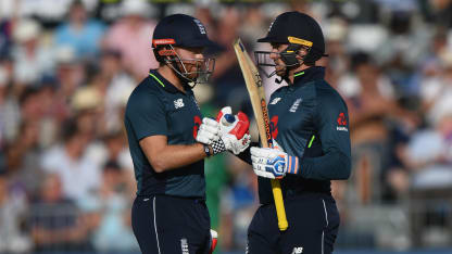 Bairstow blitz helps England canter to record chase