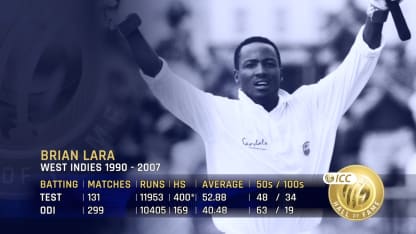 ICC Hall of Fame: Brian Lara | Flamboyant, beautiful and an all-time great