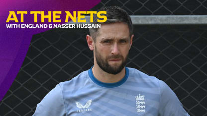 At the nets with England all-rounder Chris Woakes and Nasser Hussain | CWC23