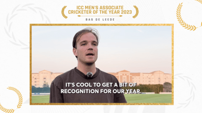 'Special year': Bas de Leede accepts Men's Associate Cricket of the Year award