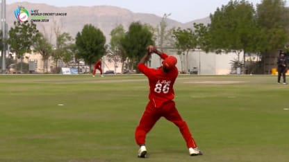 WCL 3 – Denmark's Jojo takes a clean catch to end the Kenya innings 216 