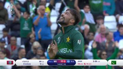 CWC19: WI v Pak – Amir's dream comeback continues as Gayle falls for 50