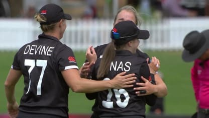 WICKET: Jess Kerr strikes for New Zealand