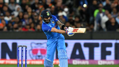 Unstoppable Virat Kohli dropped over boundary while earning disputed free hit