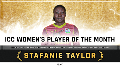 Stafanie Taylor - ICC Player of the Month for July