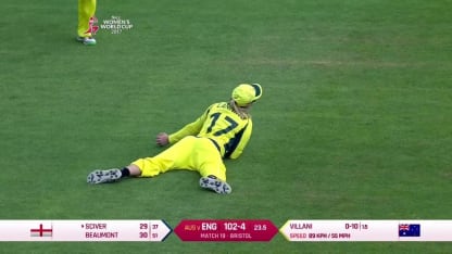 #WWC17 Natalie Sciver scored 29 before being dismissed by Elyse Villani