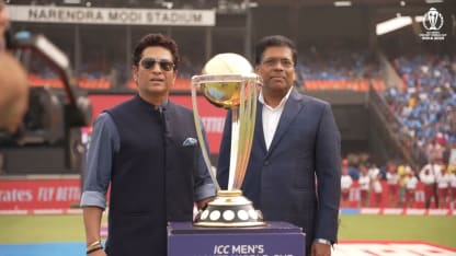 Behind the scenes as Sachin Tendulkar delivers World Cup trophy ahead of India-Pakistan clash | CWC23