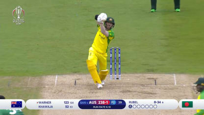 Nissan POTD: David Warner hits a bullet straight six off Rubel