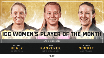 ICC Women's Player of the Month nominations for April