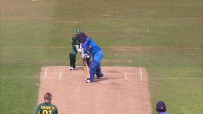 WICKET: Dane van Niekerk dismisses Mithali Raj for a duck