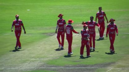 WCL 2: Hong Kong v Oman – Bilal Khan bowls Jhatavedh Subramanyan for third wicket in the over