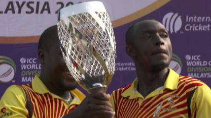 Uganda celebrate winning World Cricket League Division 4