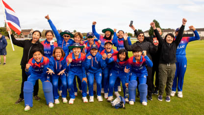 Jubilant Thailand beat PNG by 8 wickets to reach the finals in Australia.