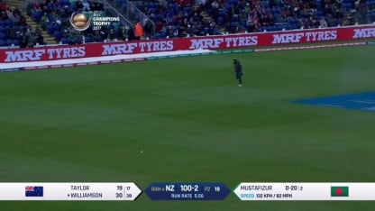 FIFTY: Kane Williamson brings up his half-century for New Zealand