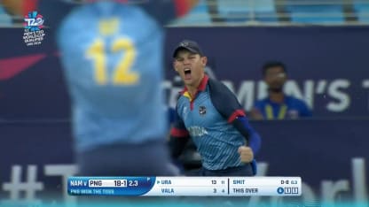 T20WCQ: PNG v NAM – Erasmus takes a stunning catch