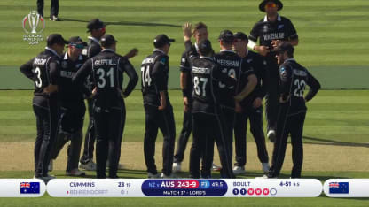 CWC19: NZ v AUS - Boult completes hat-trick with LBW