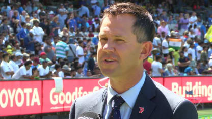 Former Australia captain Ricky Ponting speaks after being formally inducted into the ICC Cricket Hall of Fame