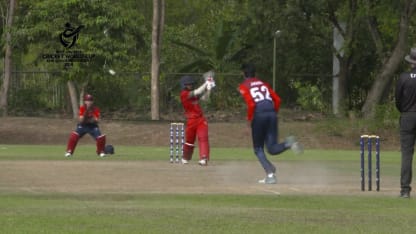 ICC U19 CWC Asia Qualifier Division 2:  Kuwait's Akhil Sajeev Nair takes 3 for 17 against Maldives