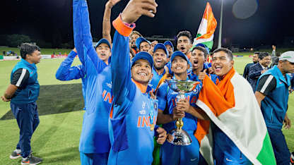 India Take A Selfie After Winning