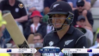WICKET: Ross Taylor falls to John Hastings for 46
