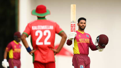 Centurion Brandon King leads West Indies to first Super Six win at Cricket World Cup Qualifier