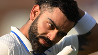 Virat Kohli of India leaves teh field after day four of the ICC World Test Championship Final between Australia and India