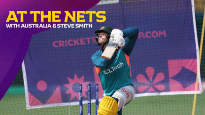 At the nets with Australia star Steve Smith and Mark Howard | CWC23