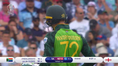 CWC19: Eng v SA – Rassie van der Dussen scores his fifth 50 in ten games