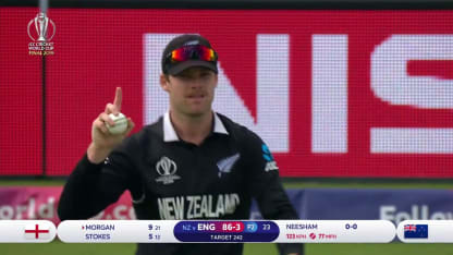 CWC19 Final: NZ v ENG – Ferguson takes brilliant catch to end Morgan's stay