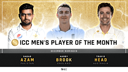 Shortlist for ICC Men's Player of the Month for December 2022
