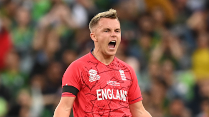 Sam Curran of England celebrates after dismissing Mohammad Rizwan during the ICC Men's T20 World Cup Final match between Pakistan and England 1920x1080