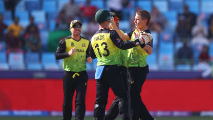 Adam Zampa strikes with his first ball