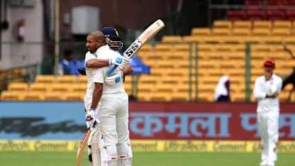 Individual centuries in the only Test against Afghanistan helped Vijay and Dhawan make significant movement on the rankings table