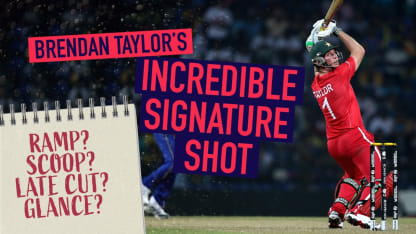 Retiring star Brendan Taylor's signature shot