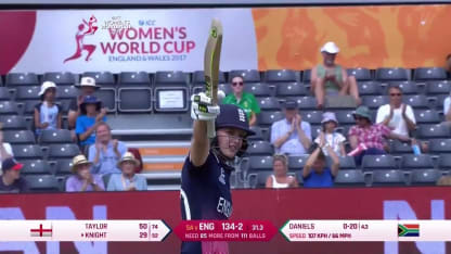 FIFTY: Sarah Taylor brings up her half-century 