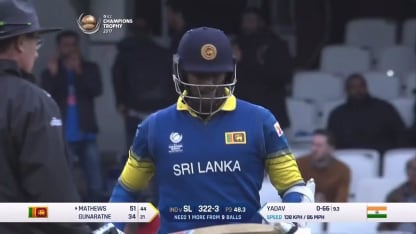 #CT17 Ind v SL: Angelo Mathews dazzles with a 45-ball 52 to take Sri lanka home