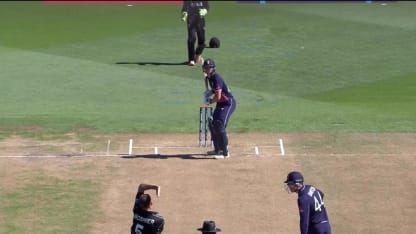 WIll Jacks is bowled by Kaylum Boshier for 7